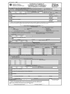 DLN: Certificate of Update of 2305 Exemption and of Employer’s .